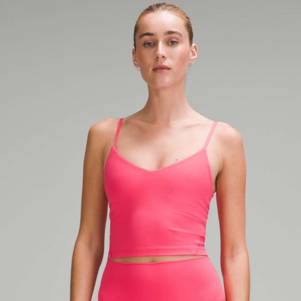 Lululemon Align Cropped Cami Tank Top Glazed Pink 12 NWT